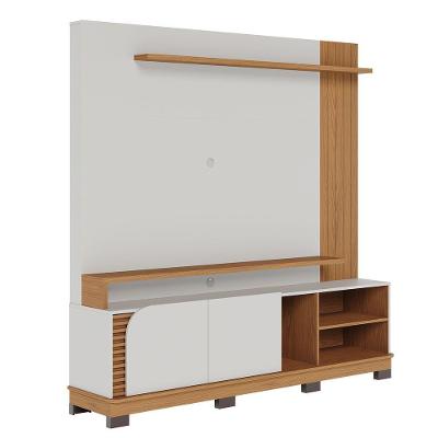 Home Jurere 180cm 2 Portas De Giro - Ssx Multicoisas Cor Off White Matte/freijo