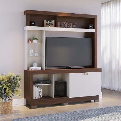 Estante Valença 160cm 2 Portas De Giro - Ssx Multicoisas Cor Nogueira Real/off White