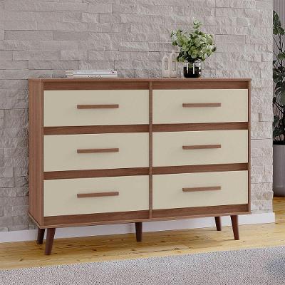 Cômoda Girassol 6 Gavetas Mb1 Cor Savana Off White