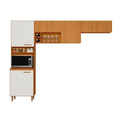 Cozinha Compacta 3 Peças Sicilia Freijo Uv Off Acetinado Ripado - Ssx Multicoisas