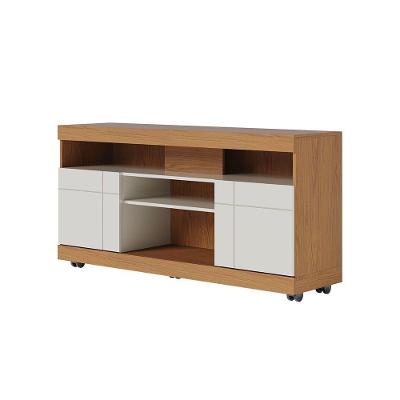 Bancada Yara 136cm 2 Portas De Giro - Ssx Multicoisas Cor Freijó/off White