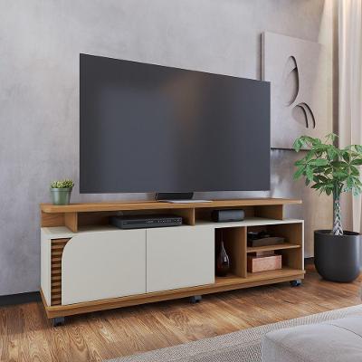 Bancada Jurere 180cm 2 Portas De Giro - Ssx Multicoisas Cor Freijo/off White Matte