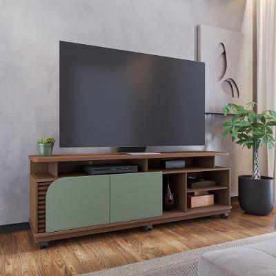 Bancada Jurere 180cm 2 Portas De Giro - Ssx Multicoisas Cor Amendoa/hortelã