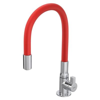 Torneira Flexível Hydra Motion Bancada Vermelha/cromado