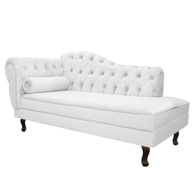 Diva Recamier Diana 130cm Lado Direito Corano - Adj Decor Cor Branco