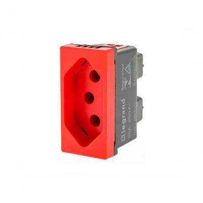 Tomada 2p+t20a B. Parafuso 1m Vermelha Pct -1