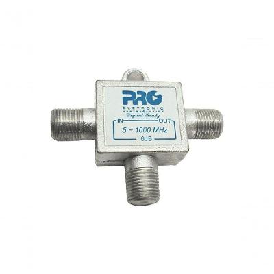 Tomada T Proeletronic Pqtt-1206 1ghz 6db Black