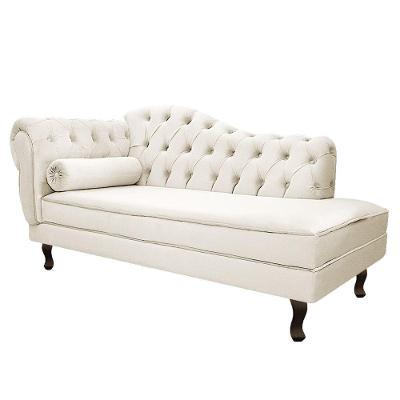 Diva Recamier Diana 130cm Lado Direito Corano - Adj Decor Cor Bege