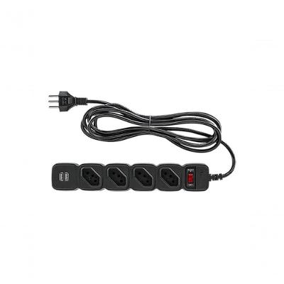 Protetor Eletrônico Intelbras Epe204 Usb+4t 2usb Preto