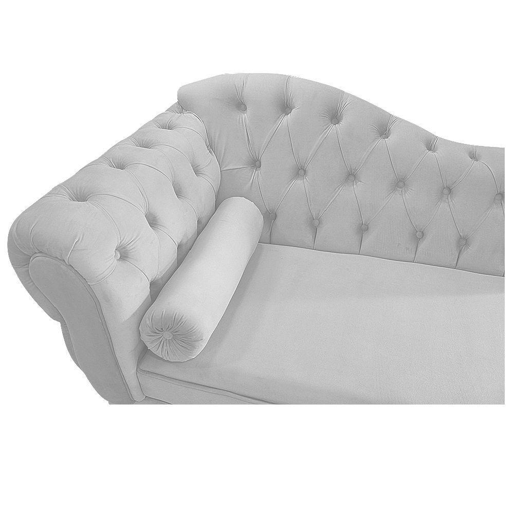 Diva Recamier Diana 160cm Lado Direito Suede Branco - 2