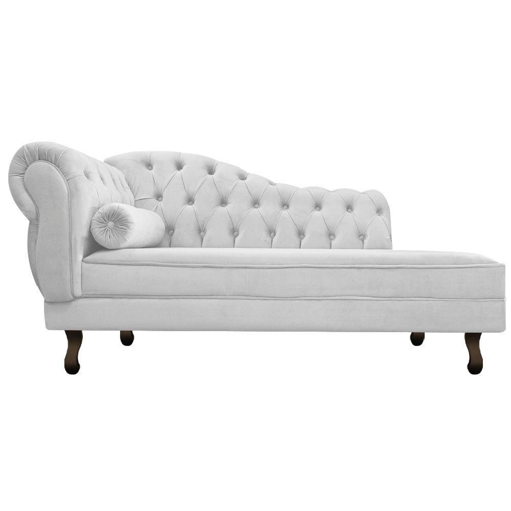 Diva Recamier Diana 160cm Lado Direito Suede Branco - 4