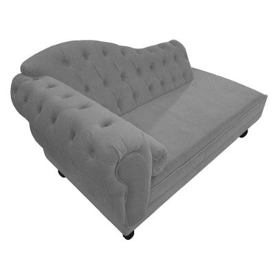 Diva Recamier Diana 160cm Lado Direito Suede Cinza