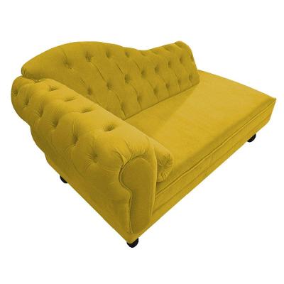 Diva Recamier Diana 160cm Lado Direito Suede Amarelo