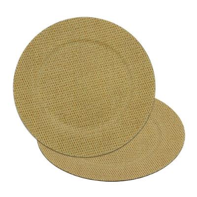 Jogo 2 Sousplat De Mesa De Plástico Para Prato Mescla Bege Wolff 33cm