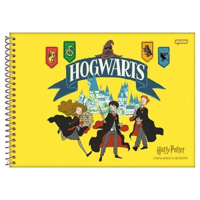 Caderno Espiral Cartografia E Desenho 96 Folhas Harry Potter Jandaia Estampa 2