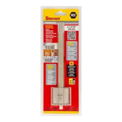 Serra Copo Diamantada 50mm X 1.31-32'' Starrett - Alta Performance Para Alvenaria E Porcelanatos