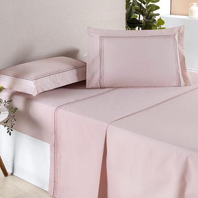 Jogo De Cama Ellos 200 Fios Queen 04 Peças 80% Algodão / 20% Poliéster - Rosa
