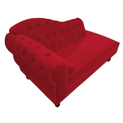 Diva Recamier Diana 185cm Lado Direito Suede Vermelho