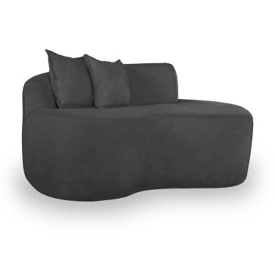Sofá Orgânico Sala E Recepção Bouclé Cor:cinza