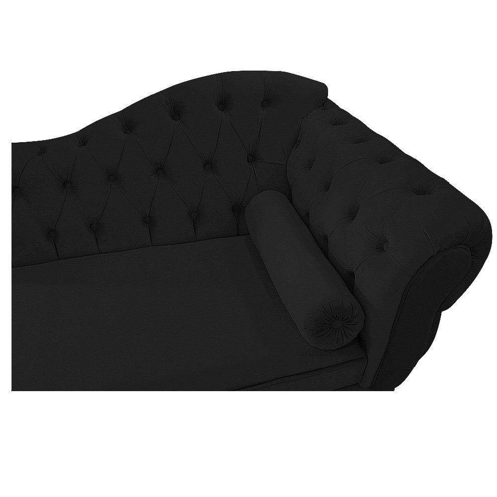 Diva Recamier Diana 185cm Lado Esquerdo Corano Preto - 3