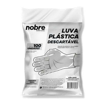 Kit Completo Com 1000 Luvas Plásticas Descartáveis Hdpe - Tamanho único E Ambidestras