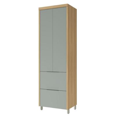 Armário De Cozinha Paneleiro 2 Portas 2 Gavetas 100% Mdf Mariah Nesher Madeirado / Verde