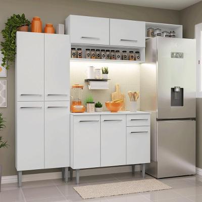 Armário De Cozinha Completa 229cm Branco Emilly Madesa 18 Branco