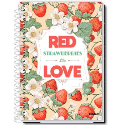 Caderno Espiral Capa Dura Universitário My Collection Feminino 96 Folhas Credeal Estampa 15