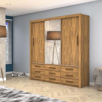 Guarda Roupa Anjos Plus 3 Portas 9 Gavetas Carioca Móveis