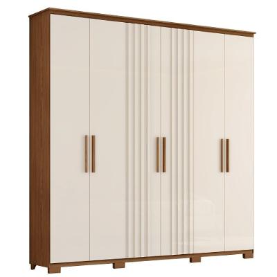 Guarda Roupa Casal 6 Portas 214 Cm Avila Nature Off White Henn Nature Off White