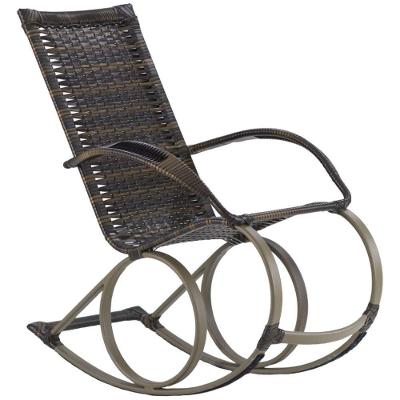 Cadeira Balanço Em Alumínio E Fibra Sintética Trama Original Pedra Ferro