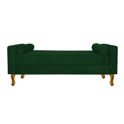 Recamier Baú Félix Solteiro 100cm Suede Verde