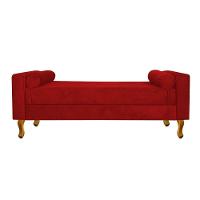 Recamier Baú Félix Casal 140cm Suede Vermelho - 1