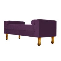 Recamier Baú Félix Solteiro 100cm Suede Roxo - 3