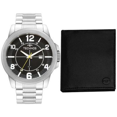 Kit Technos Masculino Racer Basico Prata - 2115mgr/k1p