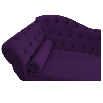 Recamier Diana 140cm Lado Direito Suede Roxo