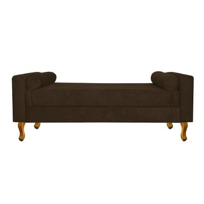 Recamier Baú Félix Solteiro 120cm Suede Marrom