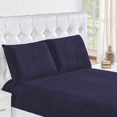 Jogo De Lençol Solteiro Fascinio 2 Peças - Marinho