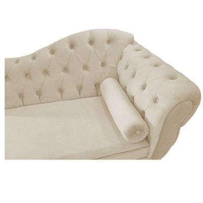 Recamier Diana 140cm Lado Esquerdo Suede Bege