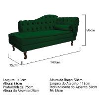 Recamier Diana 140cm Lado Esquerdo Suede Verde - 2
