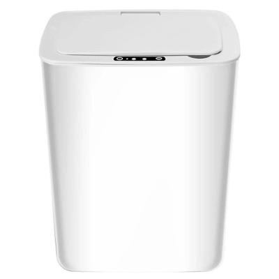 Lixeira Automatica 14 Litros Cesto De Lixo Com Sensor Inteligente Banheiro Cozinha 14l Cor:branco