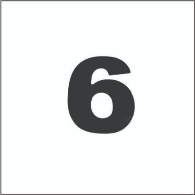 Numero Residencial Preto Brilhante 13 Cm - Fundição Petrópolis Nº6