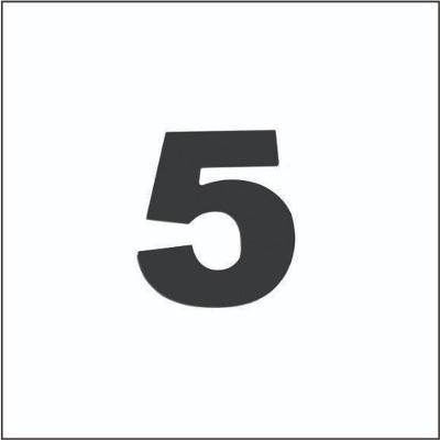 Numero Residencial Preto Brilhante 13 Cm - Fundição Petrópolis Nº5