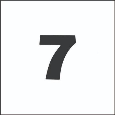 Numero Residencial Preto Brilhante 13 Cm - Fundição Petrópolis Nº7