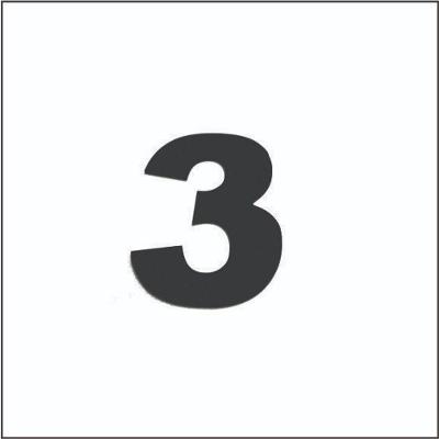 Numero Residencial Preto Brilhante 13 Cm - Fundição Petrópolis Nº3