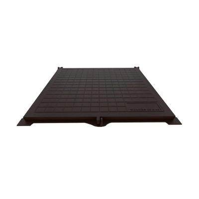 Tampão Articulado S Rebaixo Passagem Inspeção Marrom 40x40cm