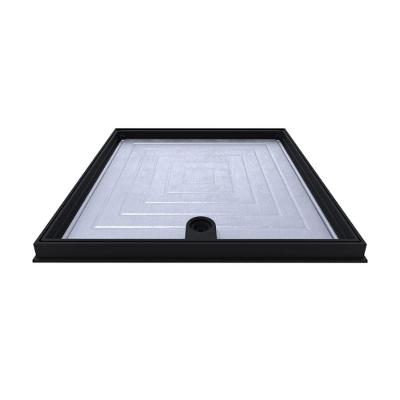 Tampão Articulado C Rebaixo Passagem Inspeção Preto 50x50cm