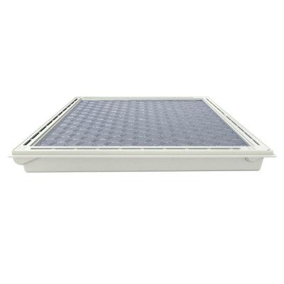 Tampa Casa Máquina Piscina Com Rebaixo Gaveta Branco 95x95cm