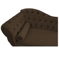 Recamier Diana 185cm Lado Direito Suede Marrom - 1