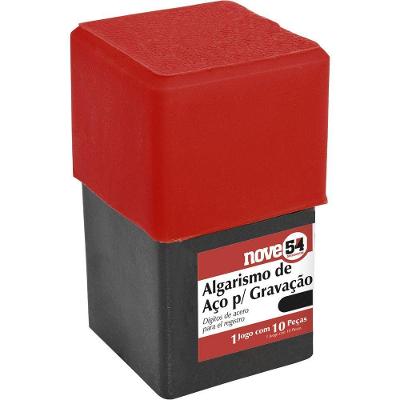 Algarismo De Aço Punção 4mm 0-9 Para Gravação - Nove54